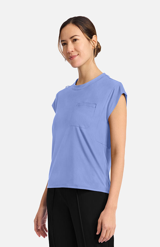 Cherokee Medical Achieve Women's 1-pocket Tuck-In Chest Pocket Crew Neck Scrub Top