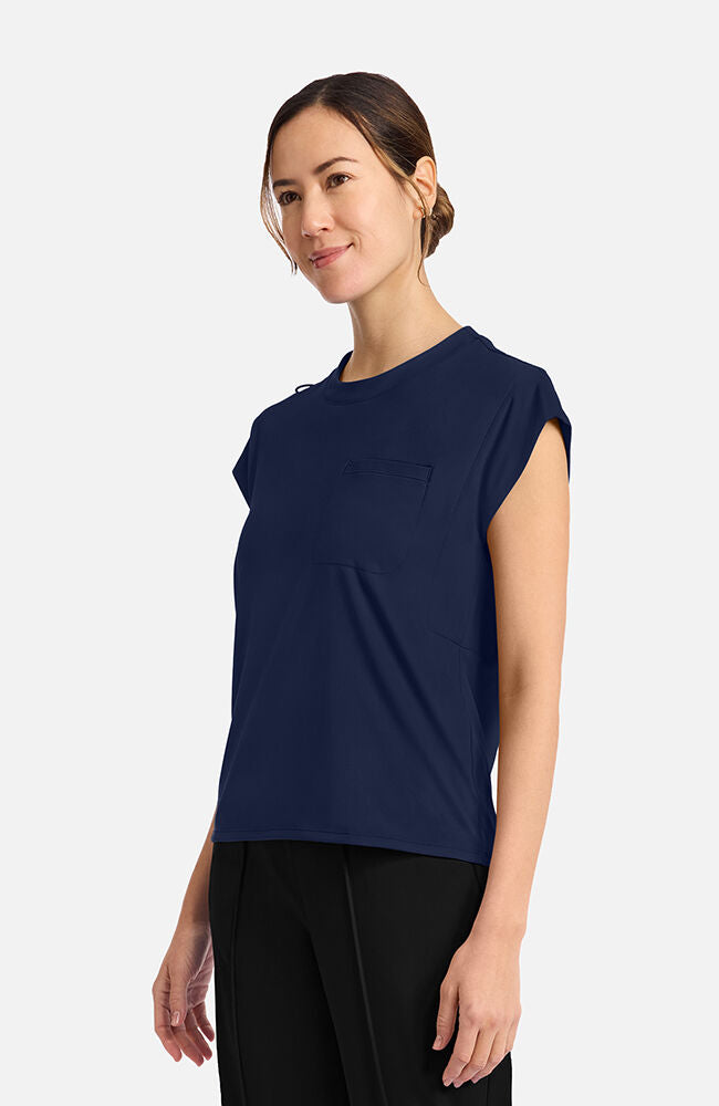 Cherokee Medical Achieve Women's 1-pocket Tuck-In Chest Pocket Crew Neck Scrub Top