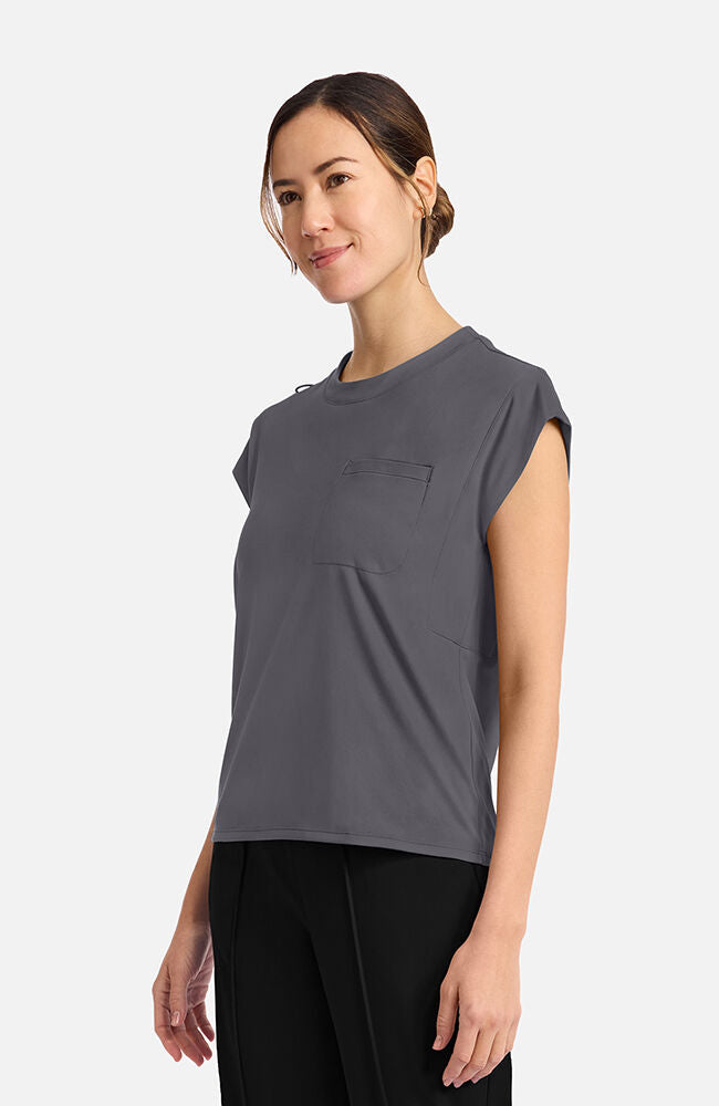 Cherokee Medical Achieve Women's 1-pocket Tuck-In Chest Pocket Crew Neck Scrub Top