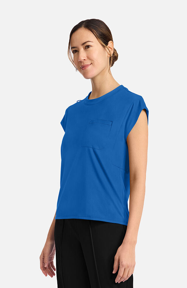 Cherokee Medical Achieve Women's 1-pocket Tuck-In Chest Pocket Crew Neck Scrub Top
