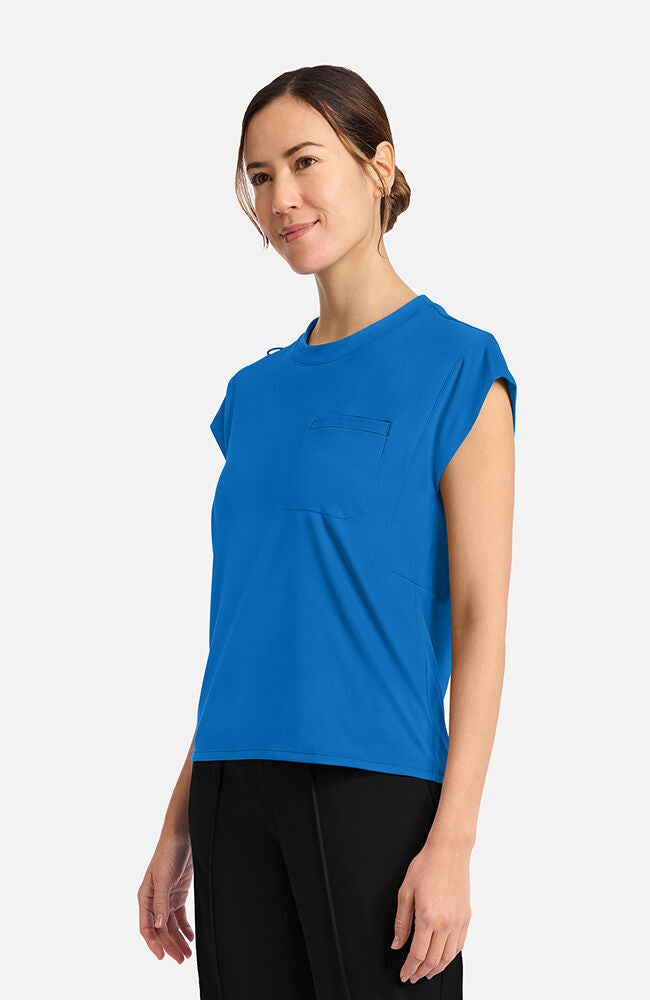 Cherokee Medical Achieve Women's 1-pocket Tuck-In Chest Pocket Crew Neck Scrub Top