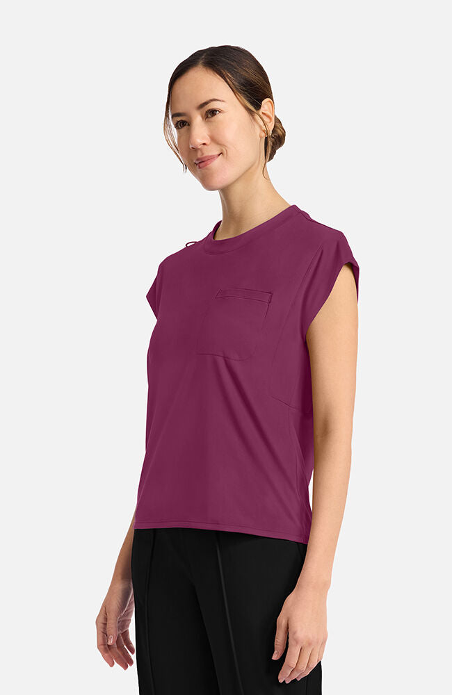 Cherokee Medical Achieve Women's 1-pocket Tuck-In Chest Pocket Crew Neck Scrub Top