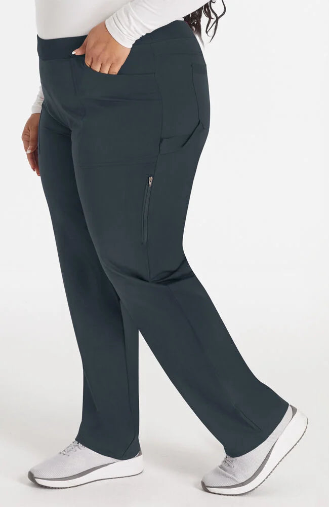 Balance by Dickies Women's Mid Rise Tapered Leg Pull-On Scrub Pant - Petite