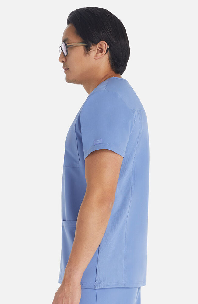 Balance by Dickies Men's Rib Panel V-Neck Scrub Top