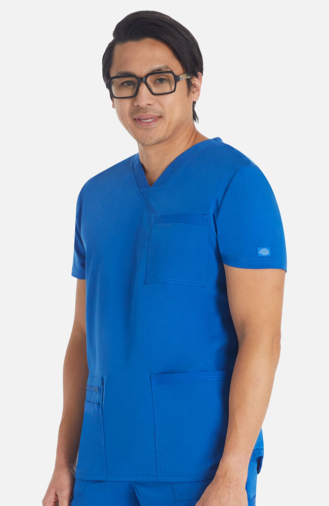 Balance by Dickies Men's Rib Panel V-Neck Scrub Top