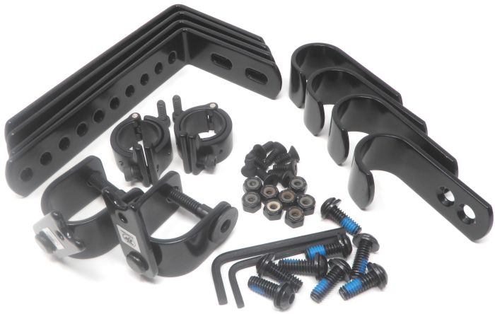 Therafin Back Hardware, w/ Swingtabs & Rail Locks