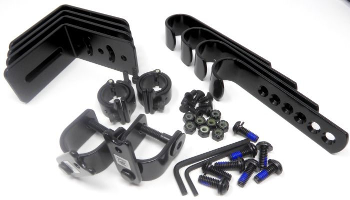 Therafin Back Hardware, w/ Swingtabs & Rail Locks