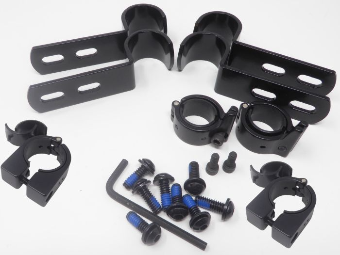 Therafin Seat Hardware, 1" Drop Hooks w/ Rail Locks & Collars