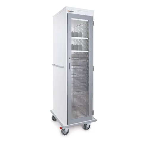 Marketlab Insight® Mobile Supply Cart, Single-Width, Single Column with 15 Storage Accessories