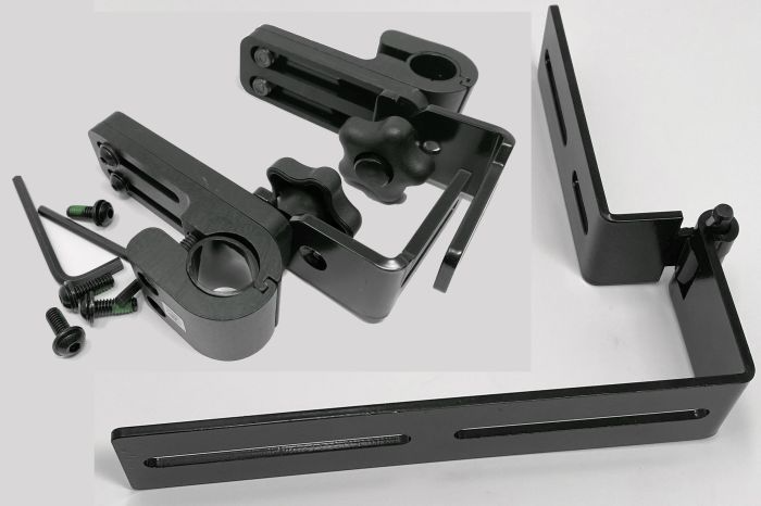 Therafin Back Hardware, 2 Knob Wrap Around w/ Depth Hinge