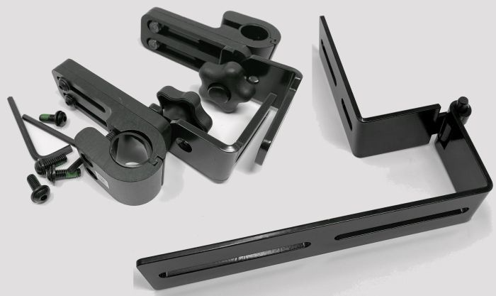 Therafin Back Hardware, 2 Knob Wrap Around w/ Depth Hinge