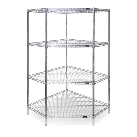 Marketlab-50468 Corner Wire Shelf Chrome, 18"W x 36"L, 1/ea