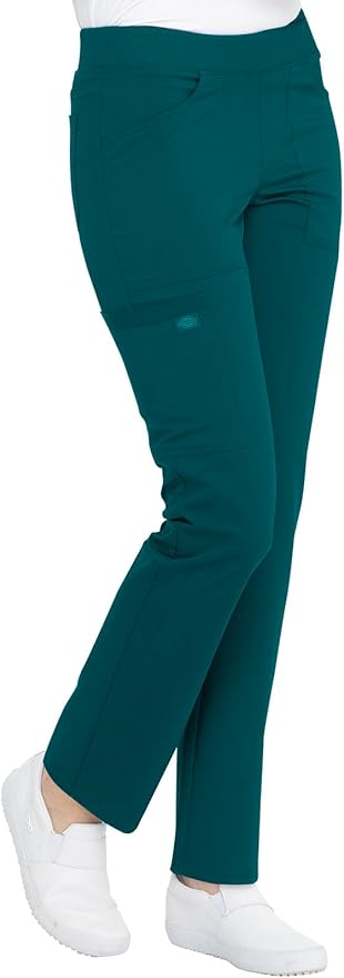 Balance by Dickies Women's Mid Rise Tapered Leg Pull-On Scrub Pant - Petite