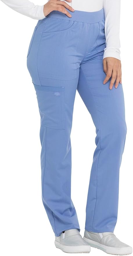 Balance by Dickies Women's Mid Rise Tapered Leg Pull-On Scrub Pant - Petite