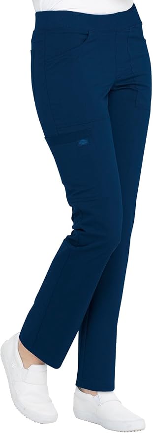 Balance by Dickies Women's Mid Rise Tapered Leg Pull-On Scrub Pant - Petite