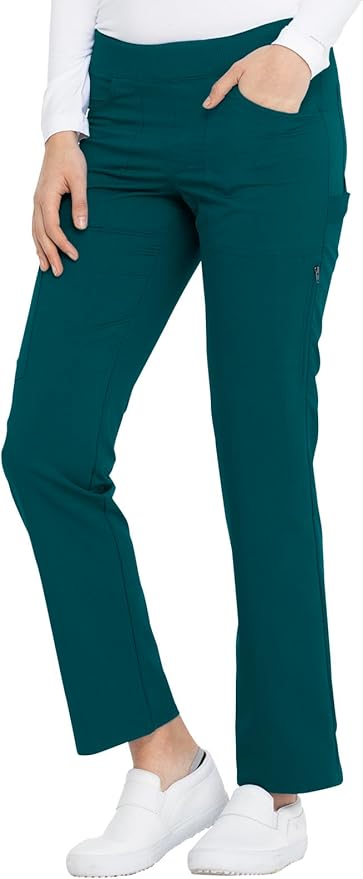 Balance by Dickies Women's Mid Rise Tapered Leg Pull-On Scrub Pant - Petite