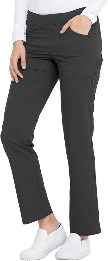 Balance by Dickies Women's Mid Rise Tapered Leg Pull-On Scrub Pant - Petite