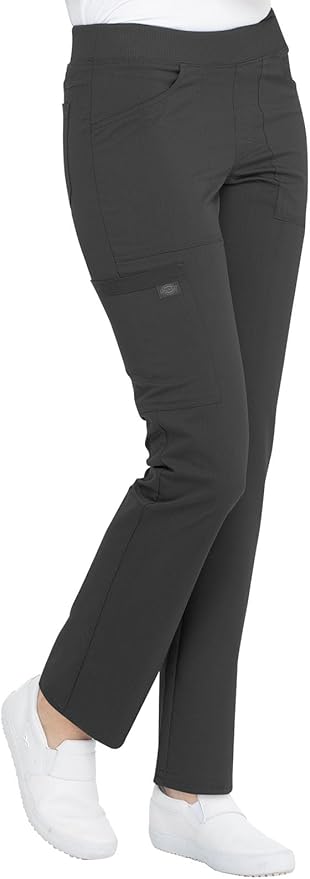 Balance by Dickies Women's Mid Rise Tapered Leg Pull-On Scrub Pant - Petite