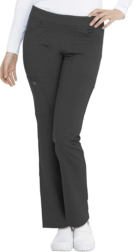 Balance by Dickies Women's Mid Rise Tapered Leg Pull-On Scrub Pant - Petite