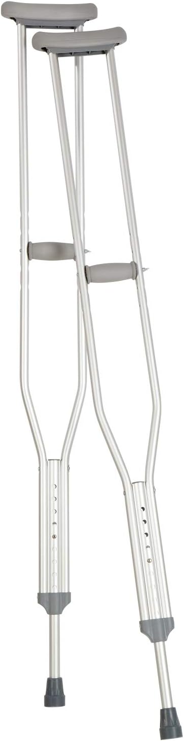 A2Z Mobility-PB-67 Push Button Adjustable Aluminum Crutches Adult: 5'2 " to 5'10
