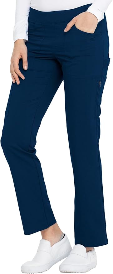 Balance by Dickies Women's Mid Rise Tapered Leg Pull-On Scrub Pant - Petite
