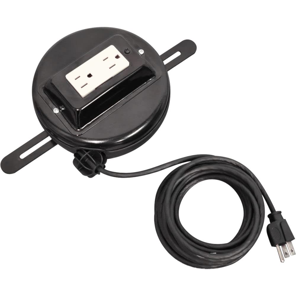 Luxor-RE20 20' Retractable Power Cord - Two-Outlet