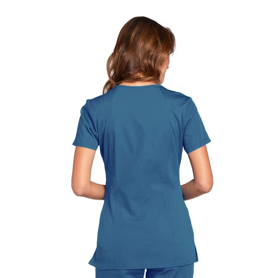 Cherokee Medical WW Originals Women's Knit V-Neck Solid Scrub Top