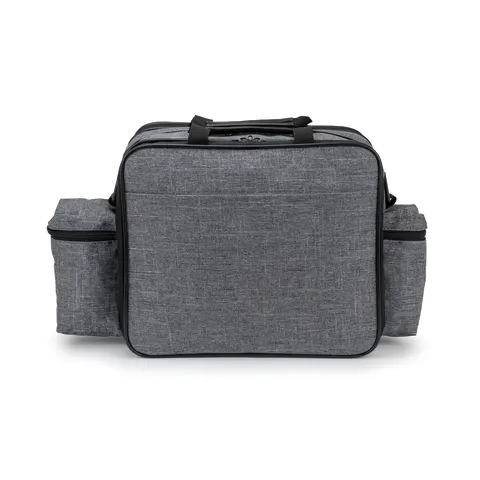 Hopkins Medical/Marketlab-532021-HGR Antimicrobial EZ View Med Bag® • 14"W x 8"D x 11.75"H, Heather Gray, 1/ea