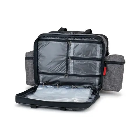 Hopkins Medical/Marketlab-532021-HGR Antimicrobial EZ View Med Bag® • 14"W x 8"D x 11.75"H, Heather Gray, 1/ea