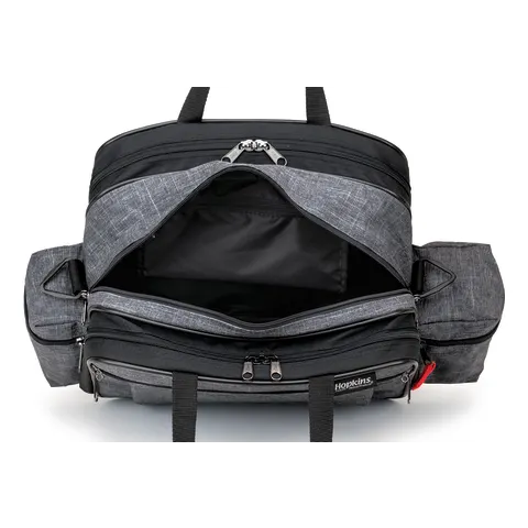 Hopkins Medical/Marketlab-532021-HGR Antimicrobial EZ View Med Bag® • 14"W x 8"D x 11.75"H, Heather Gray, 1/ea