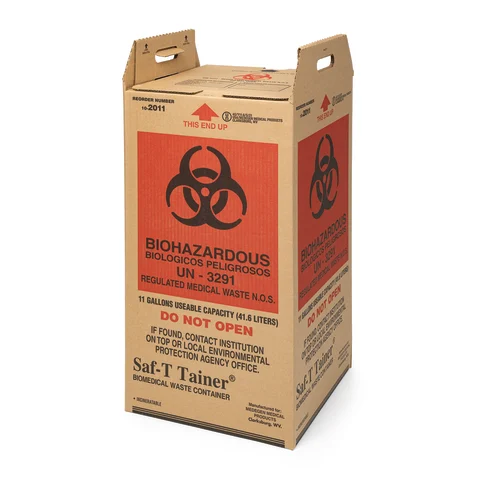Marketlab-53233 Biomedical Waste Containers, 11gal • 12"W x 12"D x 24"H, 14/pk