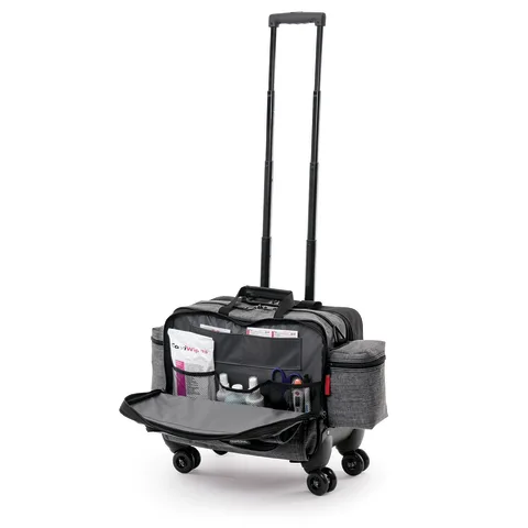Hopkins Medical/Marketlab-532360-HGR 4-Wheel Antimicrobial Rolling Med Bag, 1/ea