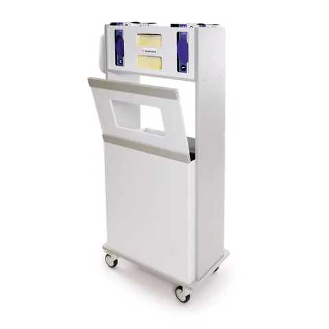 Bowman Dispensers/Marketlab-53250 Insight® Two-Sided Mobile Kiosk • 21.5"W x 14"D x 52"H