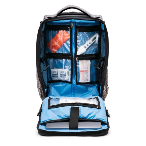 Hopkins Medical/Marketlab-532800-HGR Antimicrobial Rolling Medical Backpack • 12"W x 8.5"D x 19"H, 1/ea