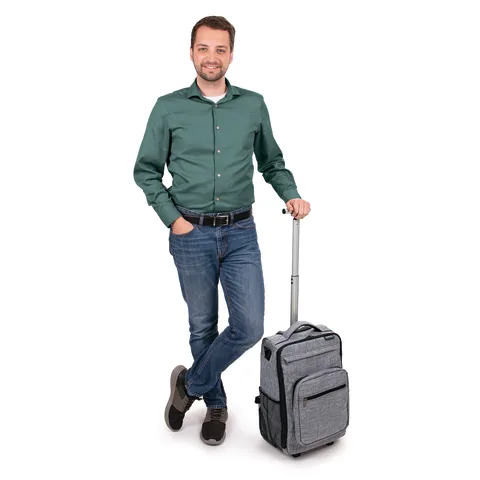 Hopkins Medical/Marketlab-532800-HGR Antimicrobial Rolling Medical Backpack • 12"W x 8.5"D x 19"H, 1/ea