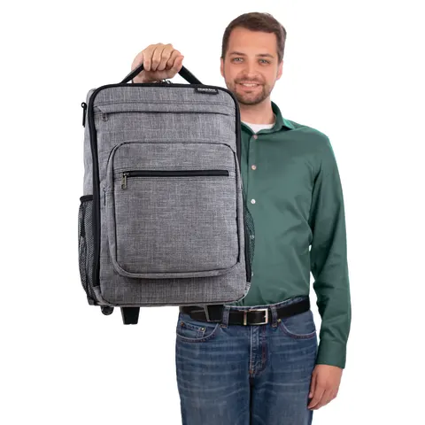 Hopkins Medical/Marketlab-532800-HGR Antimicrobial Rolling Medical Backpack • 12"W x 8.5"D x 19"H, 1/ea