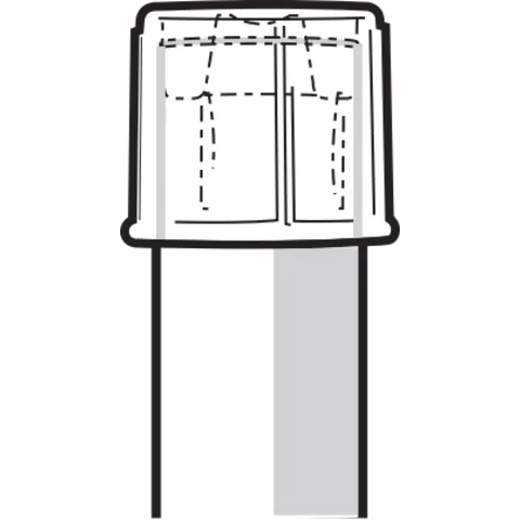 Marketlab-5352 Two-Position Snap Caps for 12mm Tubes, 1000/pk