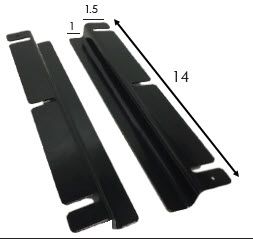 Therafin-32747-Tray Attachment, Z Tray Slides, 1-1/8", 14" Long, Pair