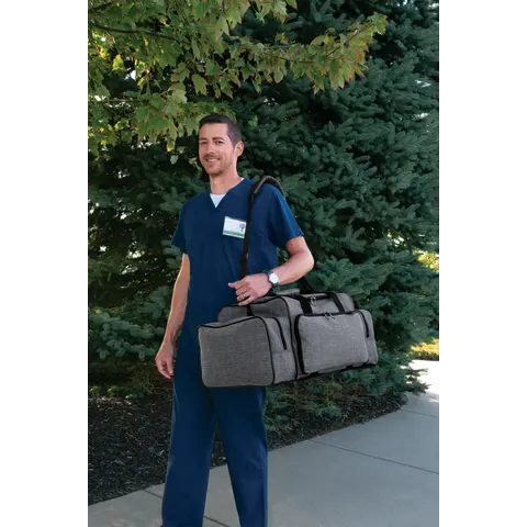 Hopkins Medical/Marketlab-539600-HGR Antimicrobial EZ-Open Shoulder Bag • 22"W x 15"D x 10"H, 1/ea