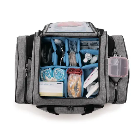 Hopkins Medical/Marketlab-539600-HGR Antimicrobial EZ-Open Shoulder Bag • 22"W x 15"D x 10"H, 1/ea