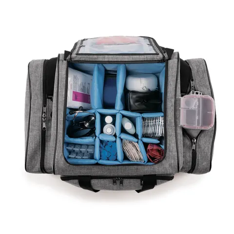 Hopkins Medical/Marketlab-539600-HGR Antimicrobial EZ-Open Shoulder Bag • 22"W x 15"D x 10"H, 1/ea