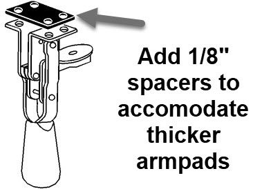 Therafin-31067-Tray Attachment, Toggle Clamp Spacers, 1/8", Pair