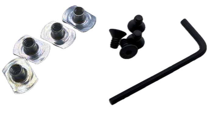Therafin-32201-Hardware Kit for Topdrop, EZ Lock & Tube Locks, 1/4"