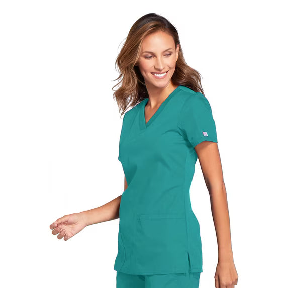 Cherokee Medical WW Originals Women's Knit V-Neck Solid Scrub Top