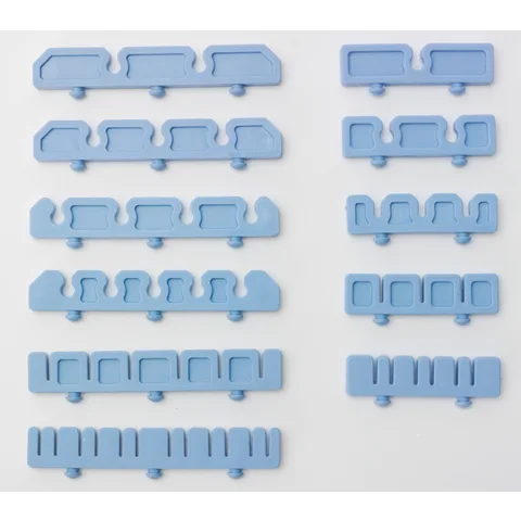 Sharn/Marketlab-5711 Short Silicone Bar with 5mm Round Slots, 1 Slot (1/ea)