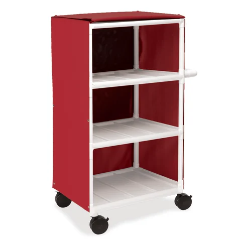 Marketlab Three-Shelf Narrow PVC Linen Cart