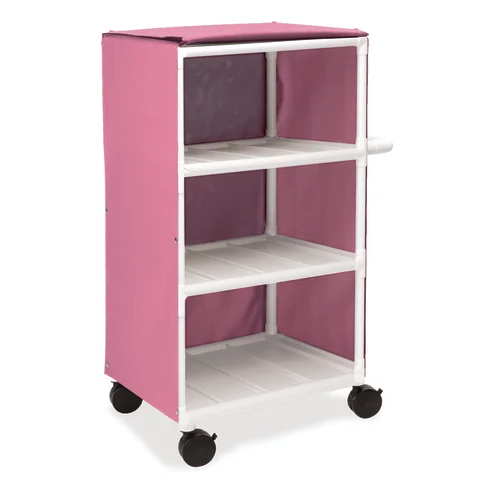 Marketlab Three-Shelf Narrow PVC Linen Cart