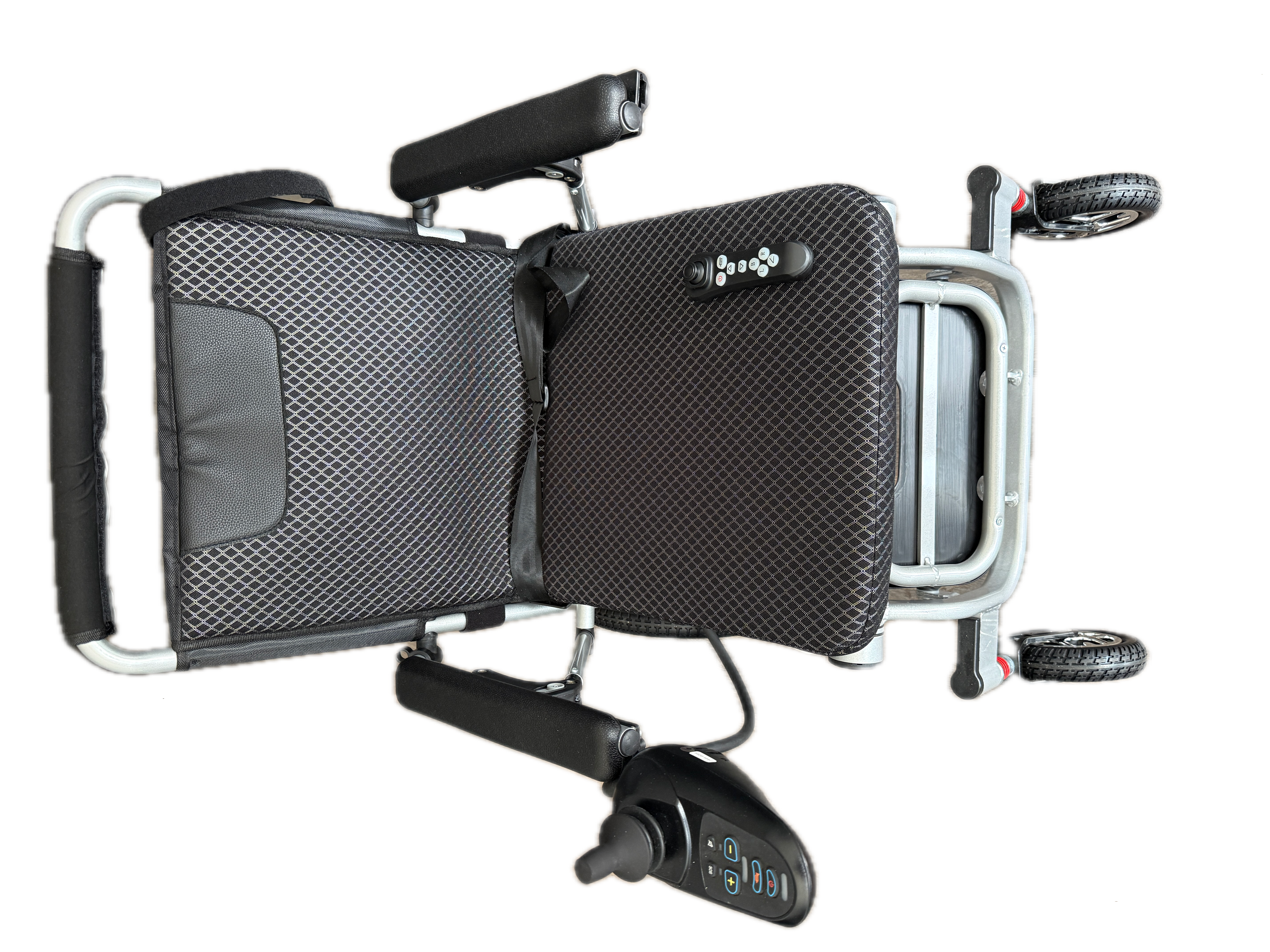 A2Z Mobility-A2Z76003L Lightweight Electric Folding Wheelchair – 220 lb Capacity