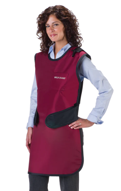 WOLF X-RAY Easy Wrap Apron, .5mm Lead Free With Thyroid Collar, 25" x 40"