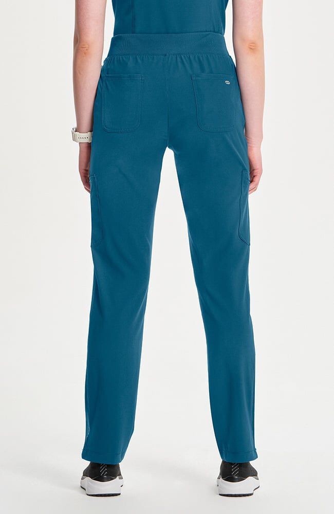 Infinity Women's Mid Rise Tapered Leg Pull-On Scrub Pant - Petite